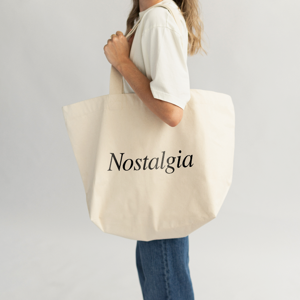 Nostalgia Tote Bag - Natural/Blue / O/S