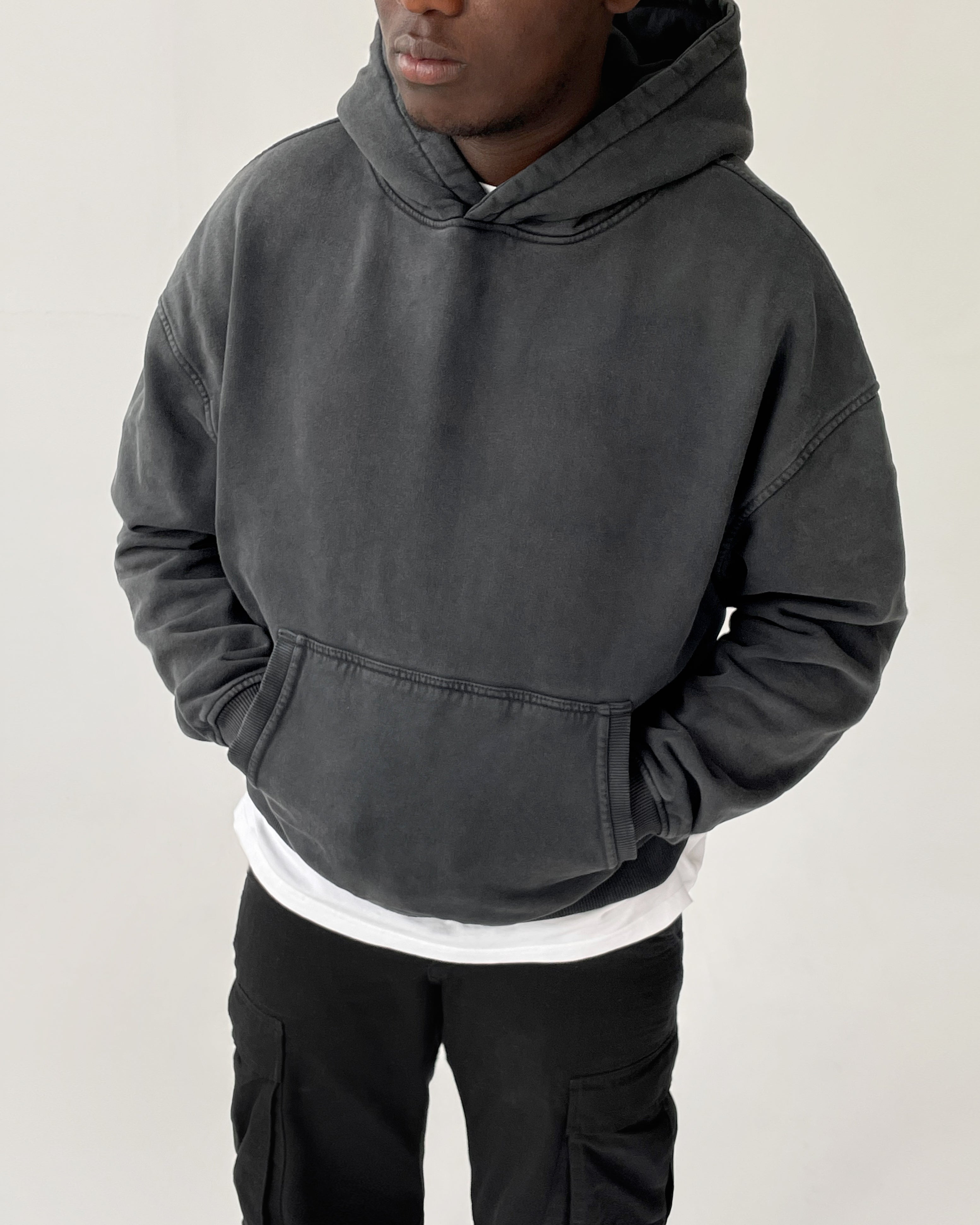 Blank Hoodie - Vintage Grey – Santino Studios